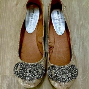 Ballerinas by Italian Designer Antonio Melani Size 8.5M NWOT Ballet Flats